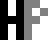 an h and a p next to each other in pixel art form to represent the acronym for the website name of Hunter's Pixels